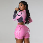 Faux Leather Super Short Shorts Patch Pocket Tight Low Waist Leather Pants